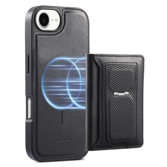 Coque iPhone 17e / 16e Magnétique Détachable avec Porte-Cartes et Support