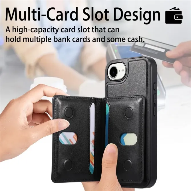 Coque iPhone 17e / 16e Magnétique Détachable avec Porte-Cartes et Support
