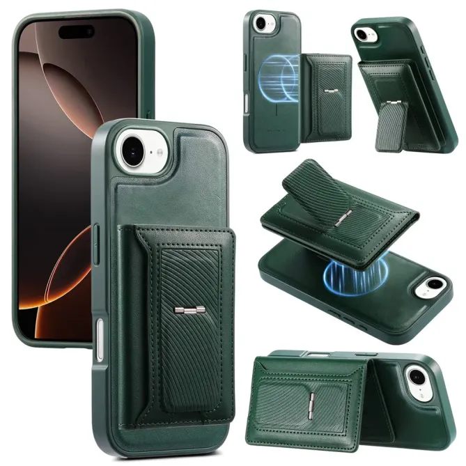 Coque iPhone 17e / 16e Magnétique Détachable avec Porte-Cartes et Support