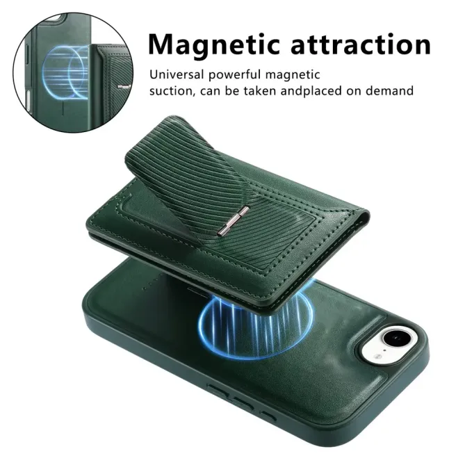 Coque iPhone 17e / 16e Magnétique Détachable avec Porte-Cartes et Support