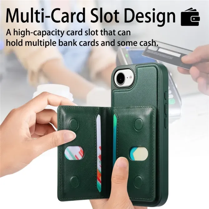Coque iPhone 17e / 16e Magnétique Détachable avec Porte-Cartes et Support
