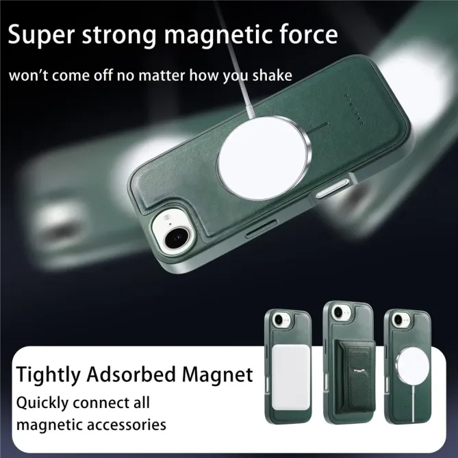Coque iPhone 17e / 16e Magnétique Détachable avec Porte-Cartes et Support