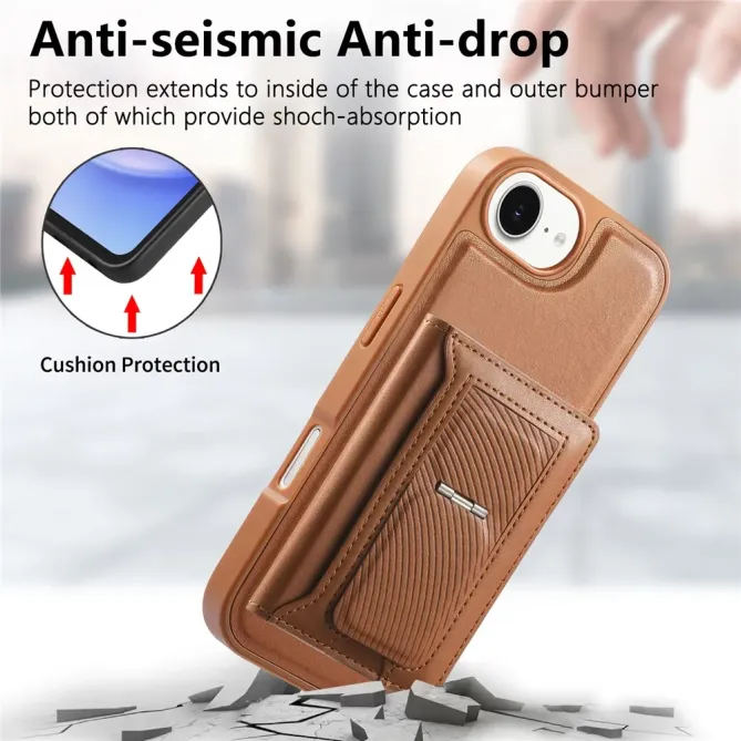 Coque iPhone 17e / 16e Magnétique Détachable avec Porte-Cartes et Support