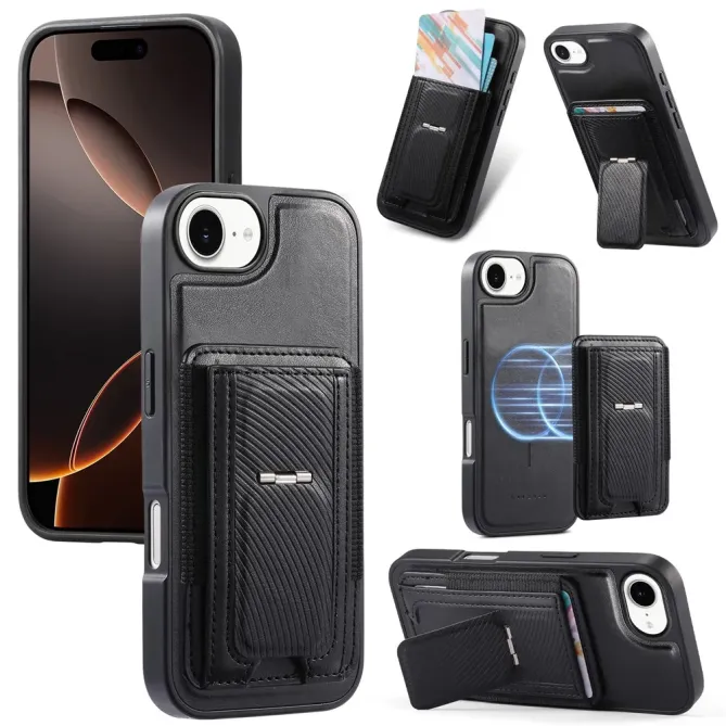 Coque iPhone 17e / 16e Porte-carte Détachable et Support Magnétique