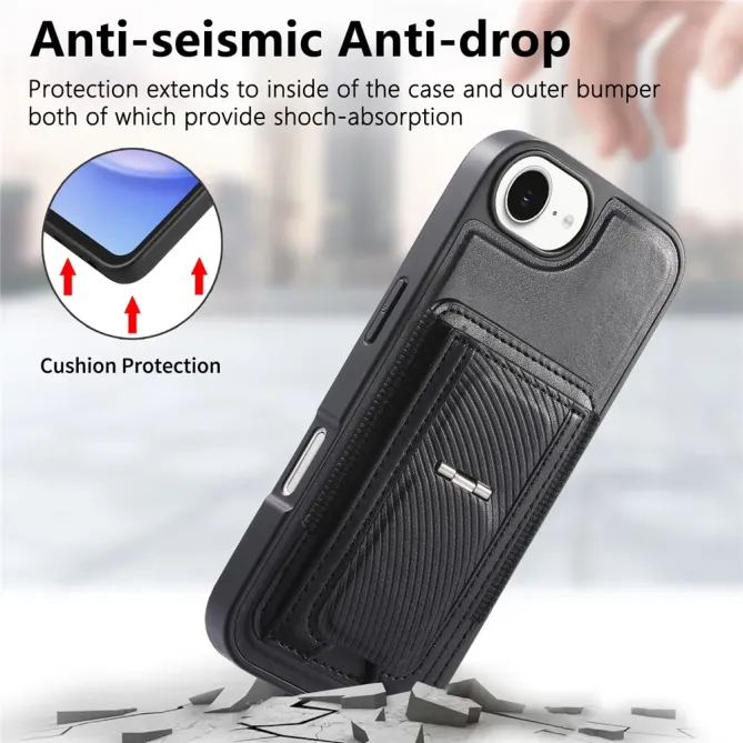 Coque iPhone 17e / 16e Porte-carte Détachable et Support Magnétique