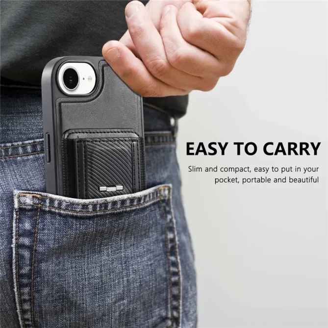 Coque iPhone 17e / 16e Porte-carte Détachable et Support Magnétique