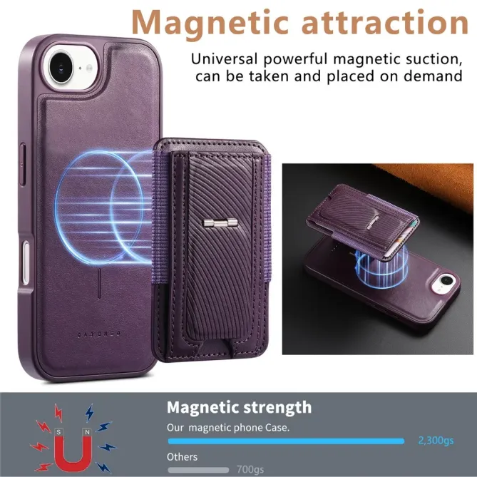 Coque iPhone 17e / 16e Porte-carte Détachable et Support Magnétique