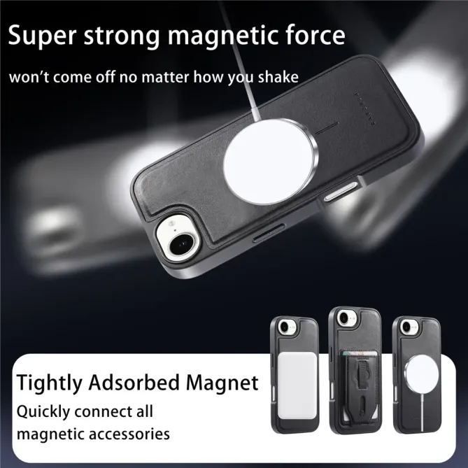 Coque iPhone 17e / 16e Porte-cartes Magnétique Détachable avec Sangle
