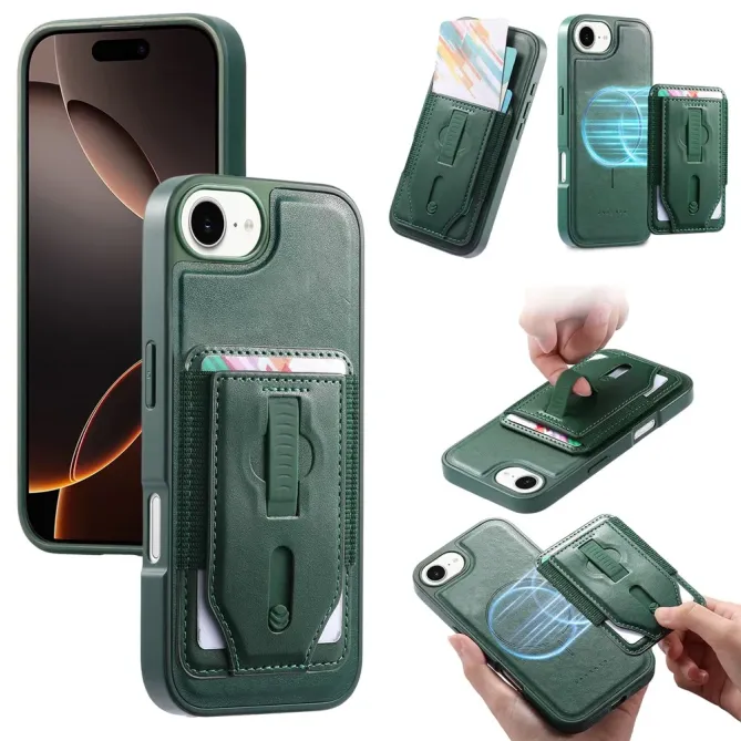 Coque iPhone 17e / 16e Porte-cartes Magnétique Détachable avec Sangle