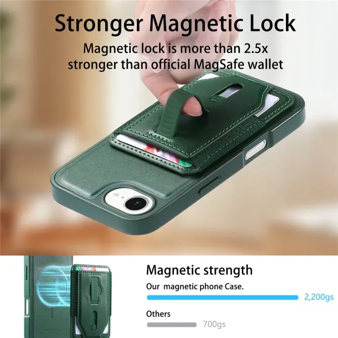 Coque iPhone 17e / 16e Porte-cartes Magnétique Détachable avec Sangle