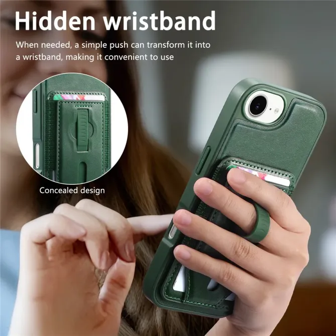 Coque iPhone 17e / 16e Porte-cartes Magnétique Détachable avec Sangle