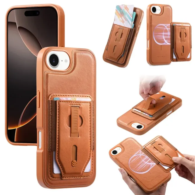 Coque iPhone 17e / 16e Porte-cartes Magnétique Détachable avec Sangle