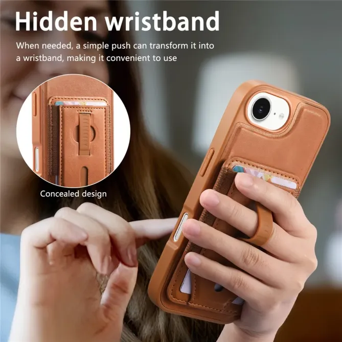 Coque iPhone 17e / 16e Porte-cartes Magnétique Détachable avec Sangle