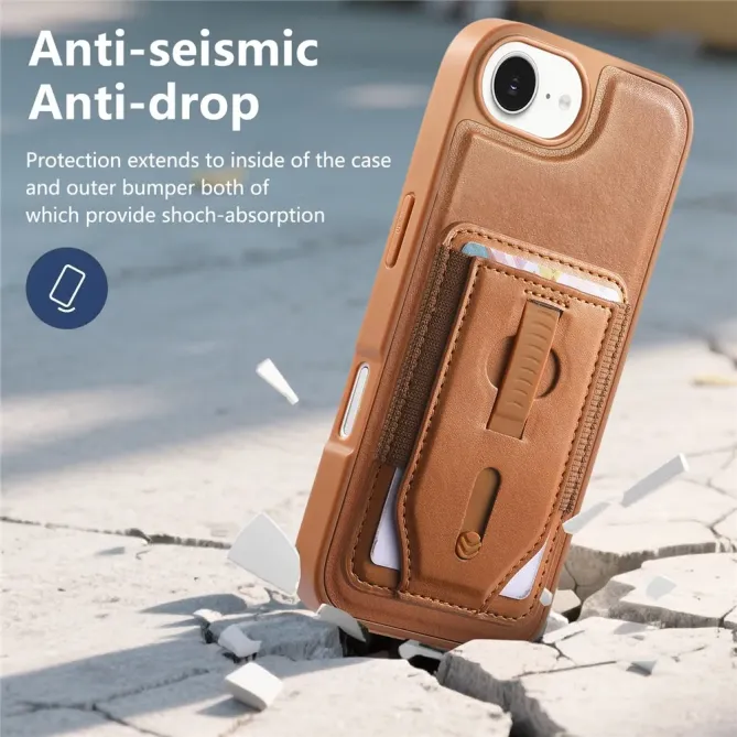 Coque iPhone 17e / 16e Porte-cartes Magnétique Détachable avec Sangle