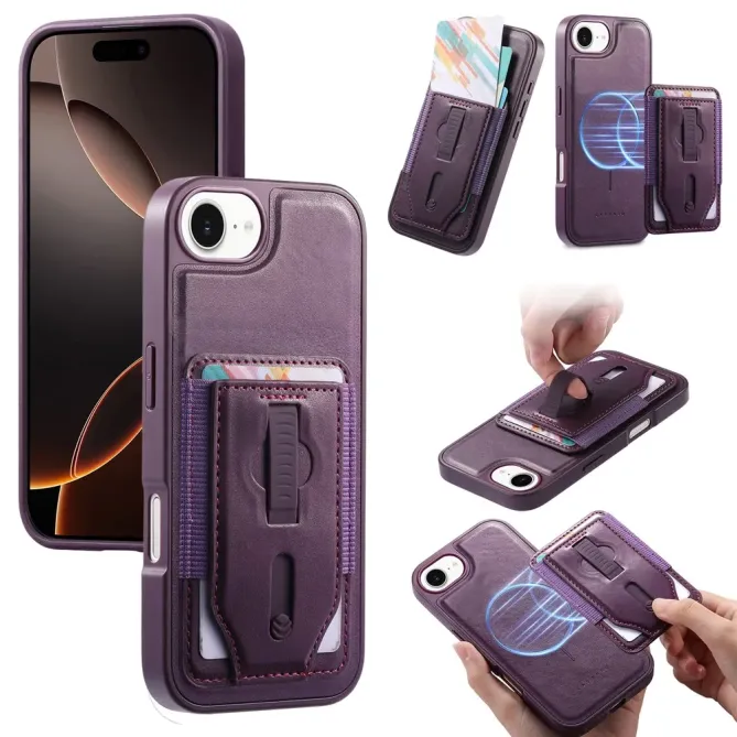 Coque iPhone 17e / 16e Porte-cartes Magnétique Détachable avec Sangle