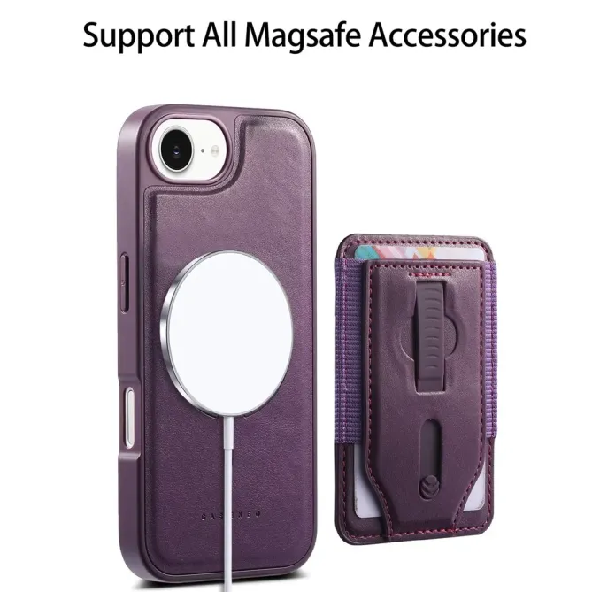 Coque iPhone 17e / 16e Porte-cartes Magnétique Détachable avec Sangle