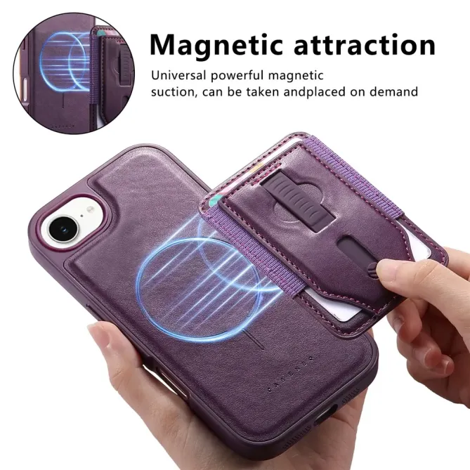 Coque iPhone 17e / 16e Porte-cartes Magnétique Détachable avec Sangle
