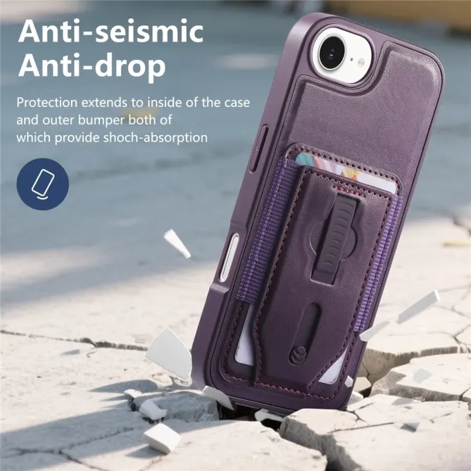 Coque iPhone 17e / 16e Porte-cartes Magnétique Détachable avec Sangle