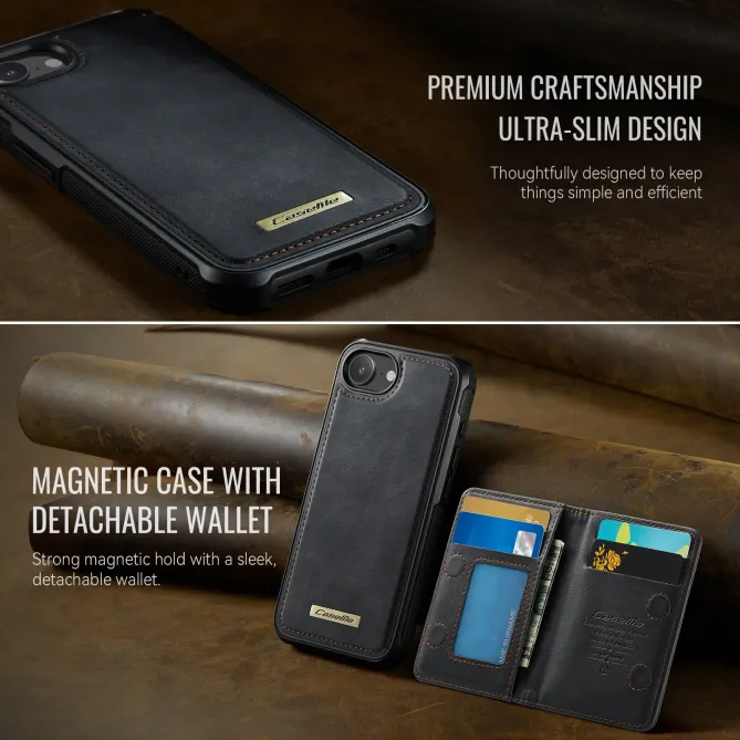 Coque iPhone 17e / 16e Magnétique 2-en-1 Porte-carte Détachable