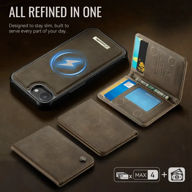 Coque iPhone 17e / 16e Magnétique 2-en-1 Porte-carte Détachable