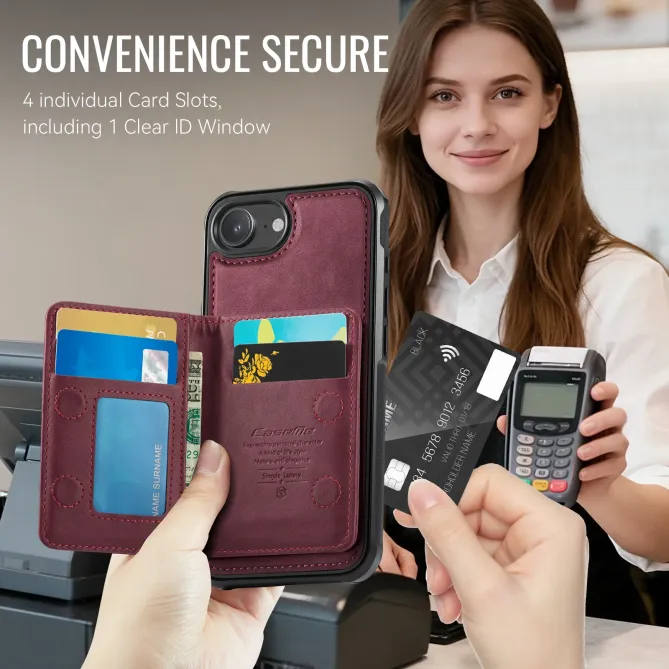 Coque iPhone 17e / 16e Magnétique 2-en-1 Porte-carte Détachable
