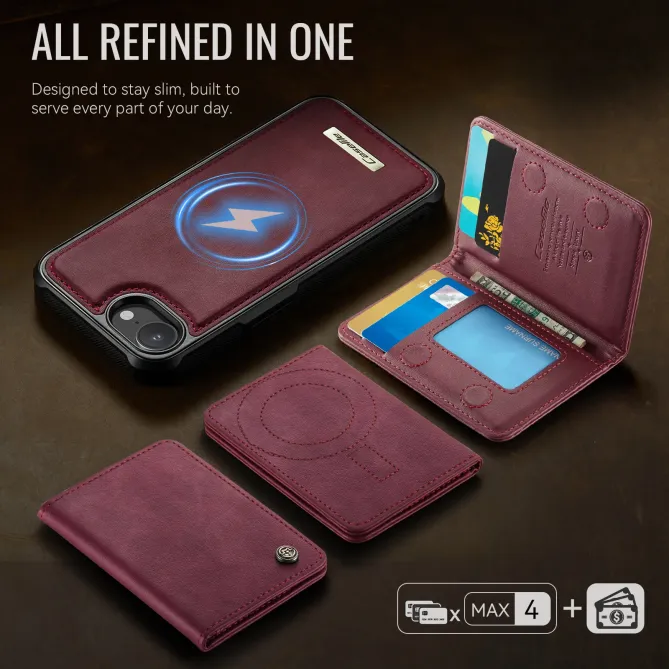 Coque iPhone 17e / 16e Magnétique 2-en-1 Porte-carte Détachable