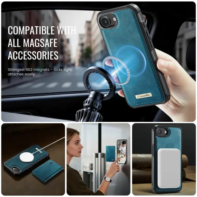 Coque iPhone 17e / 16e Magnétique 2-en-1 Porte-carte Détachable