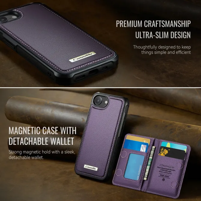 Coque iPhone 17e / 16e Magnétique 2-en-1 Porte-carte Détachable
