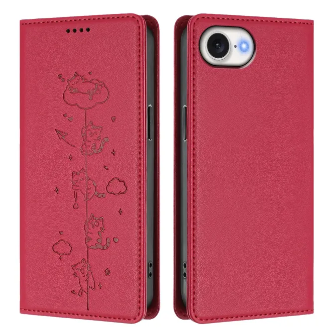 Housse iPhone 17e / 16e Chats Gravés avec Protection RFID