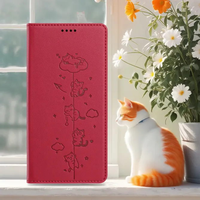 Housse iPhone 17e / 16e Chats Gravés avec Protection RFID