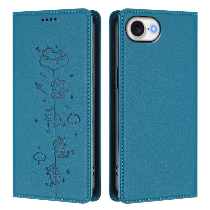 Housse iPhone 17e / 16e Chats Gravés avec Protection RFID