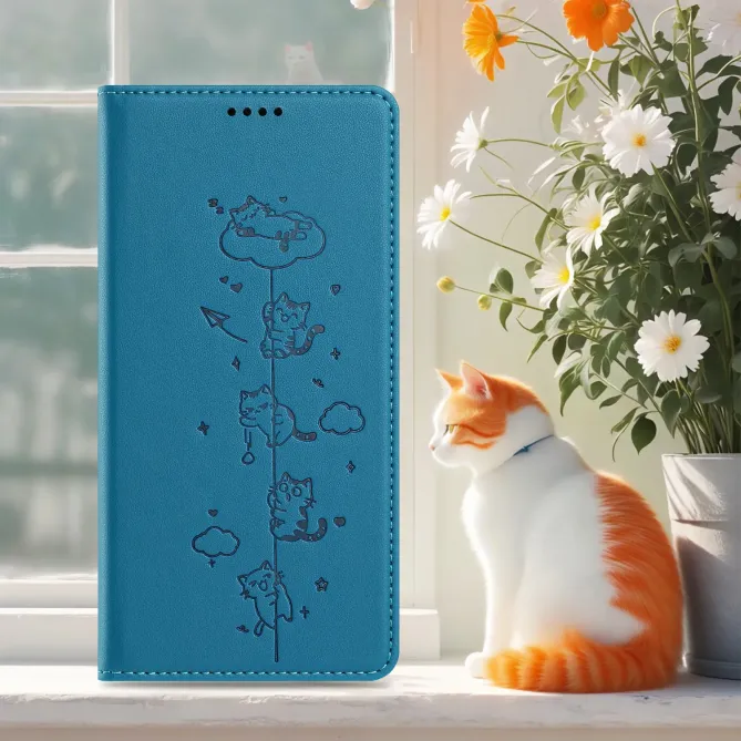 Housse iPhone 17e / 16e Chats Gravés avec Protection RFID