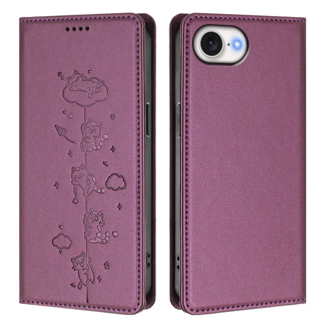 Housse iPhone 17e / 16e Chats Gravés avec Protection RFID