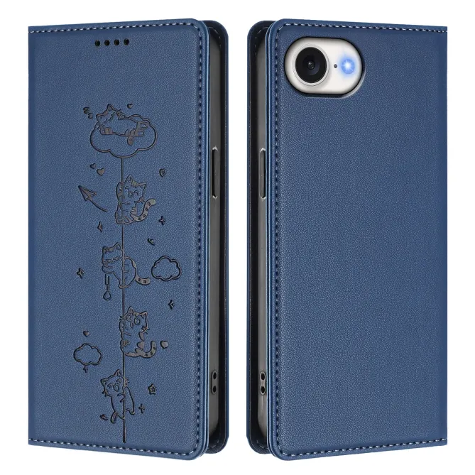 Housse iPhone 17e / 16e Chats Gravés avec Protection RFID