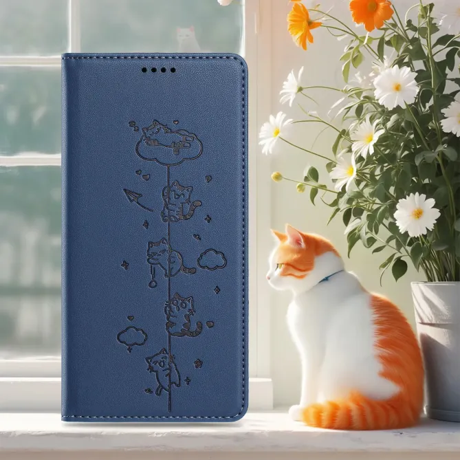Housse iPhone 17e / 16e Chats Gravés avec Protection RFID