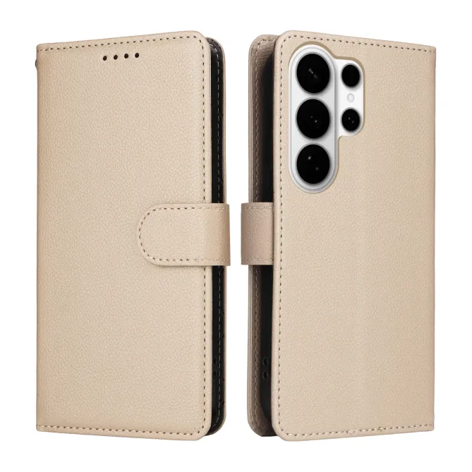 Housse Samsung Galaxy S26 Ultra Portefeuille Cuir Grainé RFID