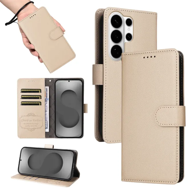 Housse Samsung Galaxy S26 Ultra Portefeuille Cuir Grainé RFID