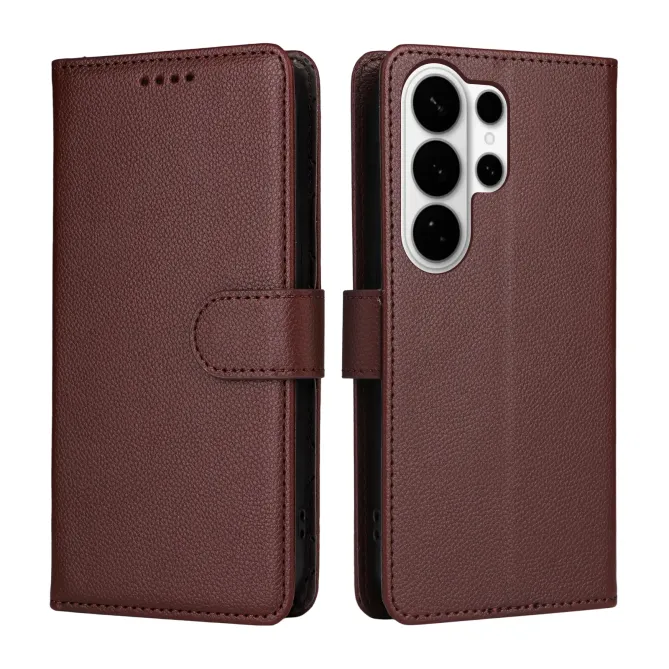 Housse Samsung Galaxy S26 Ultra Portefeuille Cuir Grainé RFID