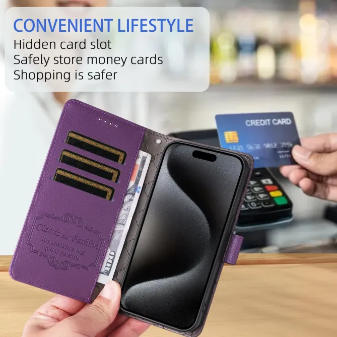 Housse Samsung Galaxy S26 Ultra Portefeuille Cuir Grainé RFID