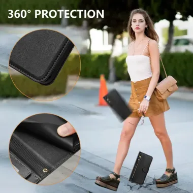 Housse Samsung Galaxy S26 Ultra Portefeuille Zippé Multi-Rangements