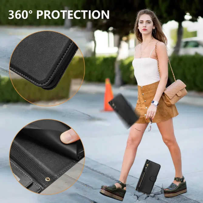 Housse Samsung Galaxy S26 Ultra Portefeuille Zippé Multi-Rangements