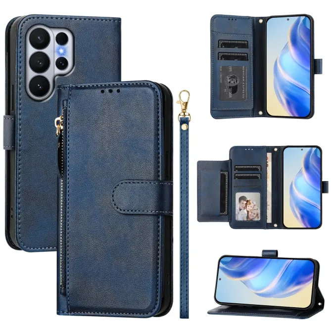 Housse Samsung Galaxy S26 Ultra Portefeuille Zippé Multi-Rangements
