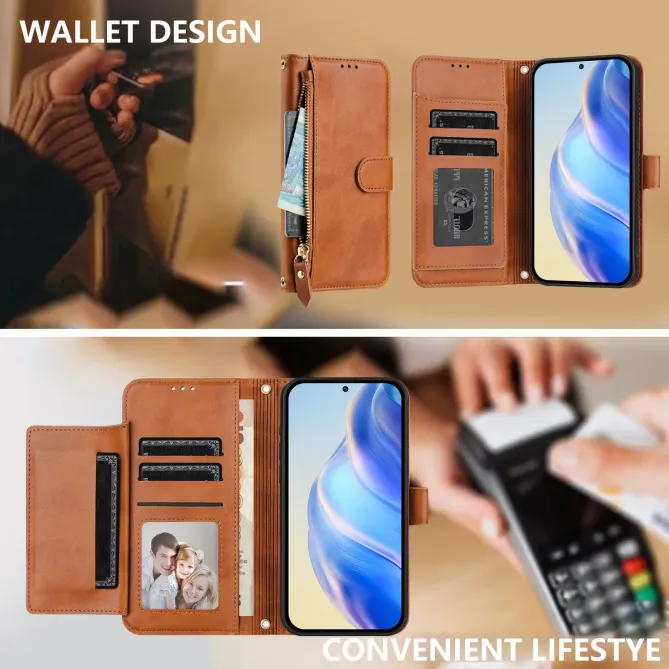 Housse Samsung Galaxy S26 Ultra Portefeuille Zippé Multi-Rangements