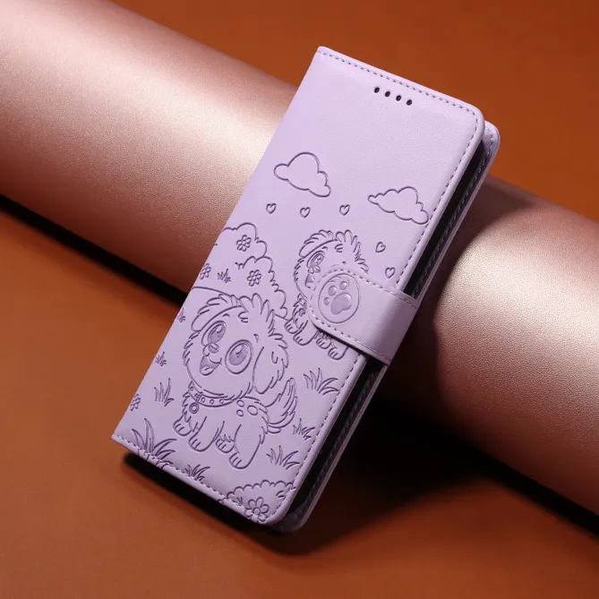 Étui Honor 600 Lite Motif Chiens avec Blocage RFID et Dragonne