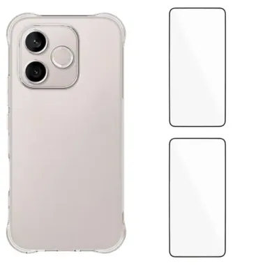 Pack Protection Intégrale Honor 600 Lite WL2 Coque Silicone et 2 Verres Trempés