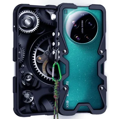 Coque Xiaomi 17 Ultra Bumper Mechanical Arm en Alliage d'Aluminium