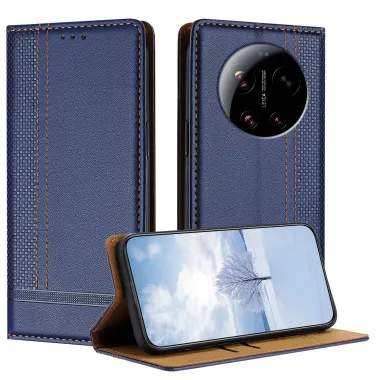 Flip Cover Xiaomi 17 Ultra Coutures avec Porte-Cartes