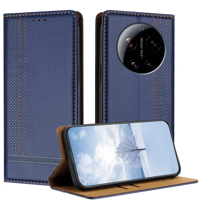 Flip Cover Xiaomi 17 Ultra Coutures avec Porte-Cartes