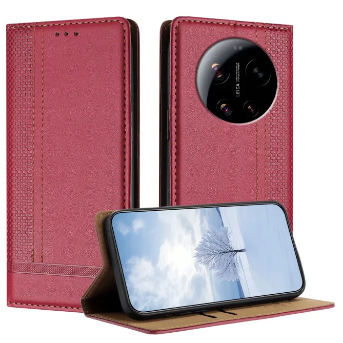 Flip Cover Xiaomi 17 Ultra Coutures avec Porte-Cartes