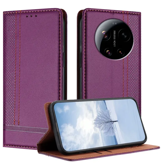 Flip Cover Xiaomi 17 Ultra Coutures avec Porte-Cartes